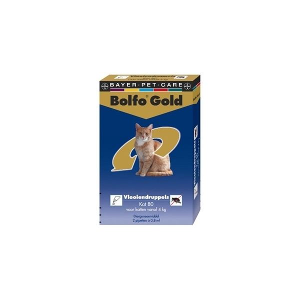 Bolfo Gold Druppels Kat 80, 2 pipetjes afbeelding