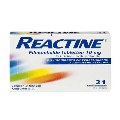 Reactine Cetirizine 10mg Tabletten 21st