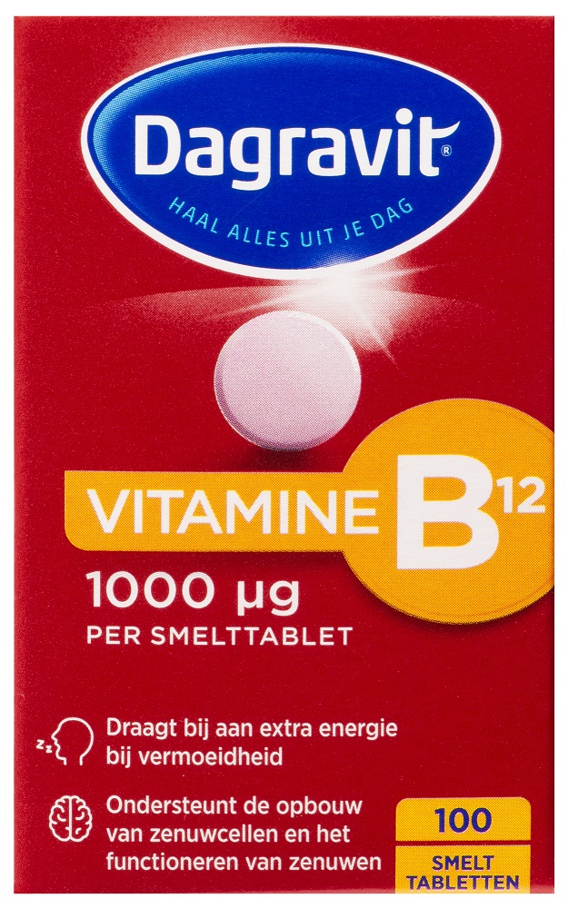 Dagravit Vitamine B12 1000mcg Smelttabletten 100st