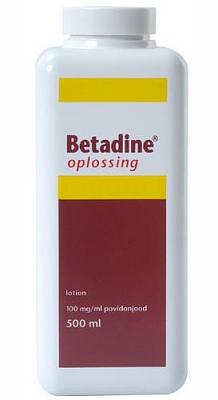 Betadine Jodium Oplossing 500ml afbeelding