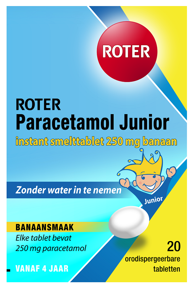 Roter Paracetamol Junior Smelt Tabletten