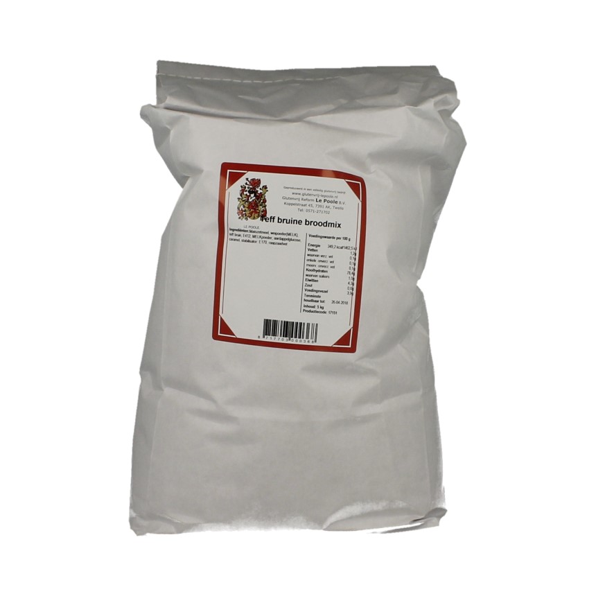Le Poole Teff Bruine Broodmix 5kg