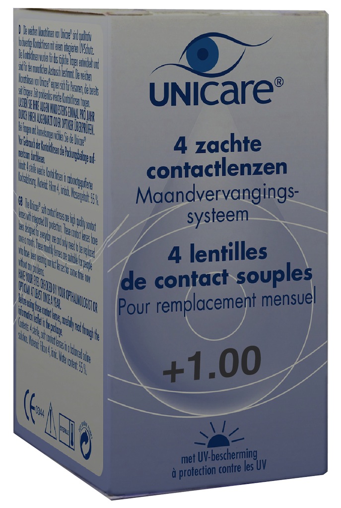 Unicare Zachte Maandlenzen +1.00 4pack