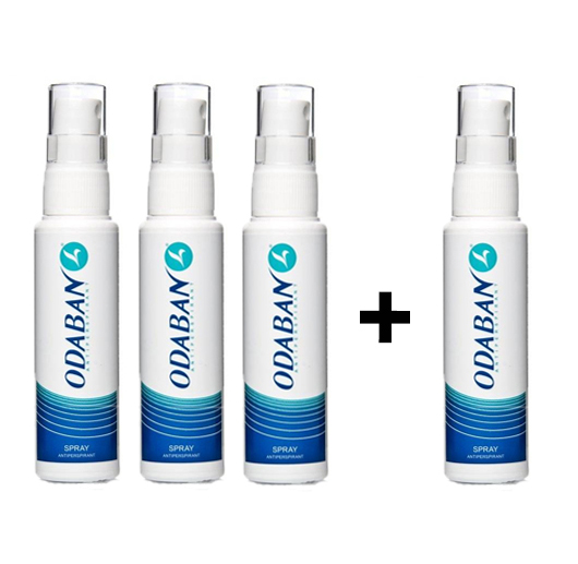 Actie Odaban Antitranspirant Spray 3 + 1 gratis