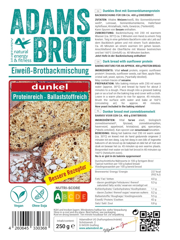 Adams Brot Broodmix Dunkel
