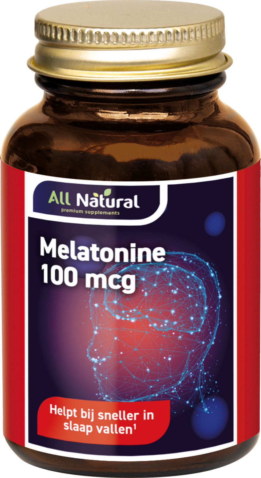 All Natural Melatonine 100 mcg Tabletten
