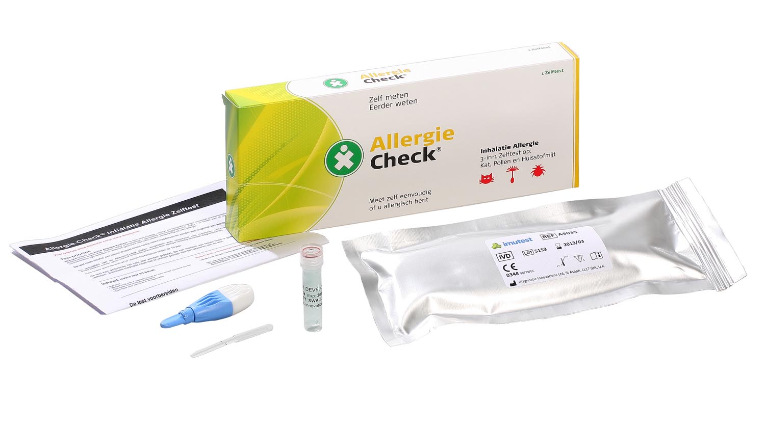 Image of Testjezelf.nu Allergiecheck 3 in 1 1ST