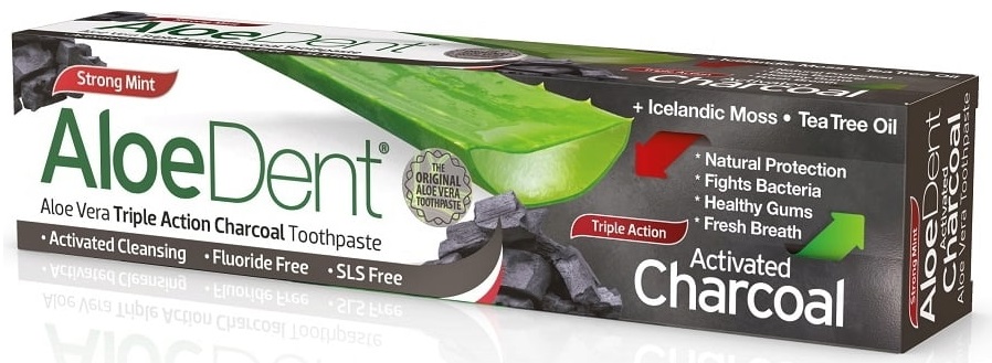 AloeDent Aloe Vera Triple Action Charcoal Tandpasta