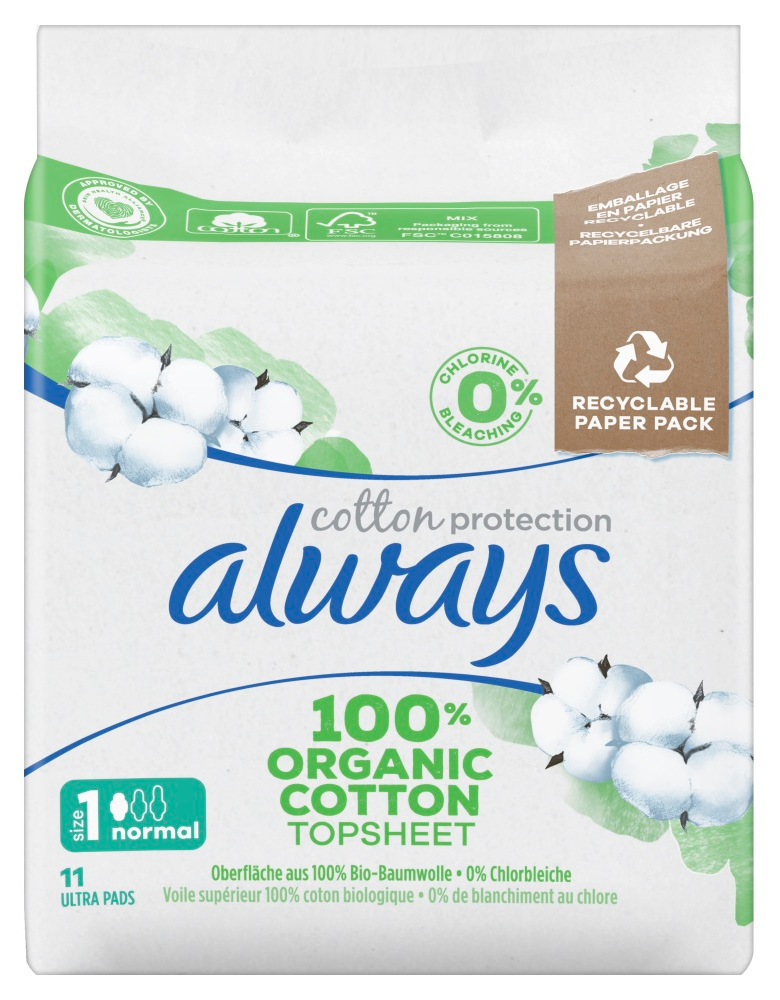 Image of Always Cotton Protection Ultra Maandverband Size 1 