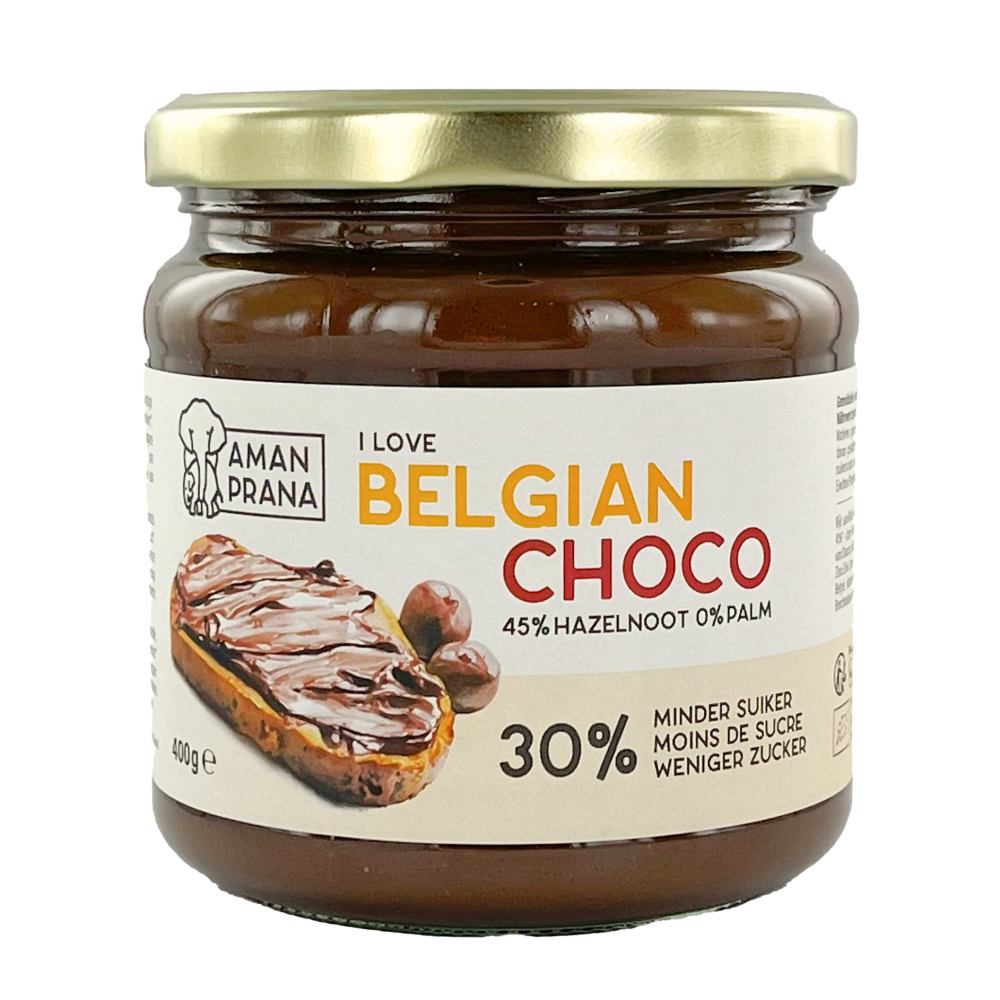 Aman Prana I Love Belgian Choco Hazelnootpasta