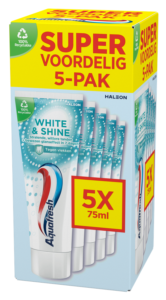 Aquafresh White & Shine Tandpasta 5-Pack afbeelding