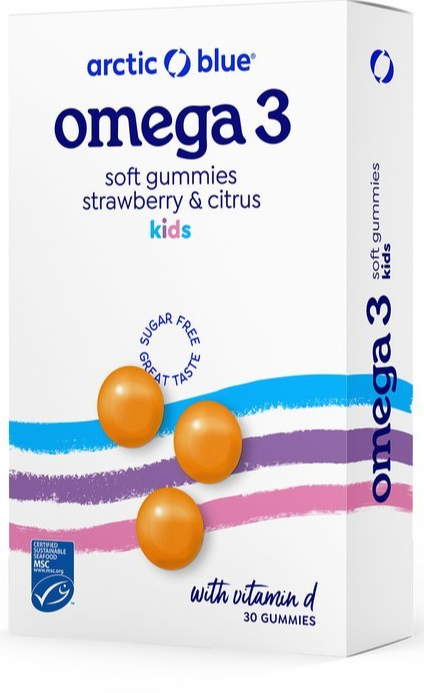 Afbeelding van Arctic Blue Omega 3 Soft Gummies Kids - Strawberry Citrus