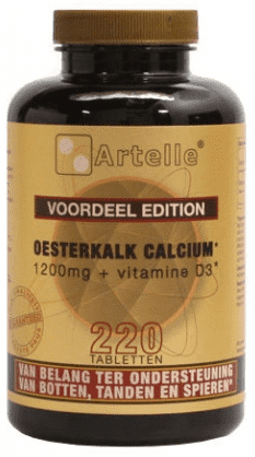 Artelle Oesterkalk Calcium 1200 mg Vitamine D3 Tabletten