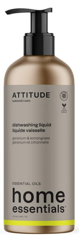 Image of Attitude Dishwashing Liquid Geranium & Lemongrass