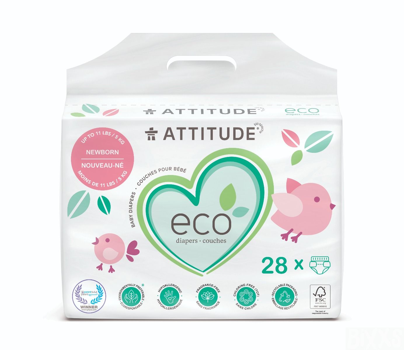 Image of Attitude Eco Diapers Newborn