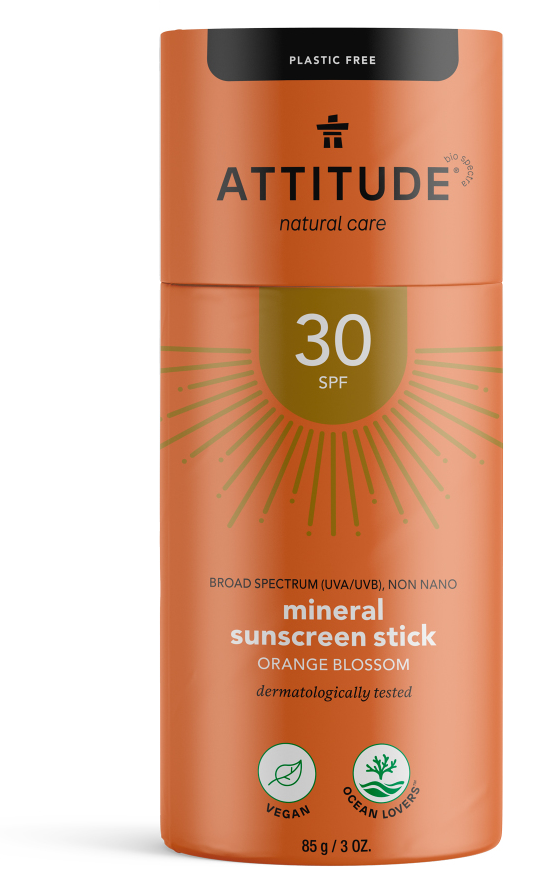 Image of Attitude Mineral Sunscreen Stick SPF30 Orange Blossom 