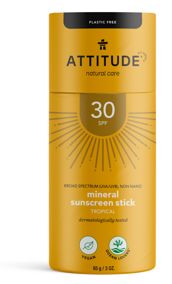 Image of Attitude Mineral Sunscreen Stick Tropical SPF30 