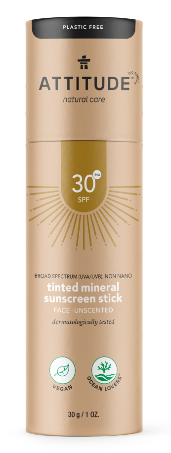 Image of Attitude SPF30 Tinted Mineral Sunscreen Face Stick 