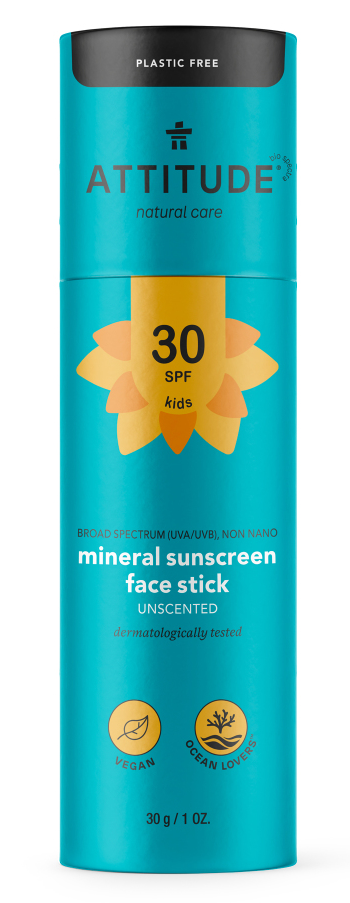 Image of Attitude SPF30 Mineral Sunscreen Face Stick Kids 