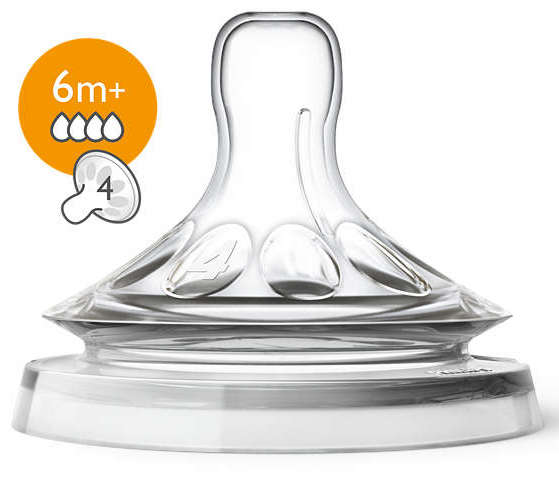 Avent Natural Flesspeen 4 Gaats 6m+