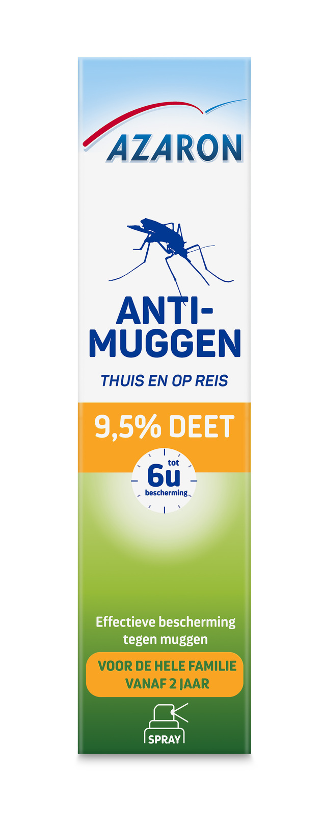 Afbeelding van Azaron Anti-Muggenspray Thuis en op Reis 9.5% DEET