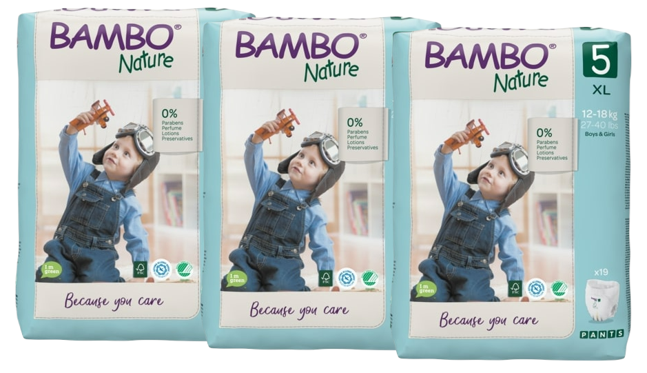 Image of Bambo Nature Luierbroekjes Maat 5 XL - Multiverpakking