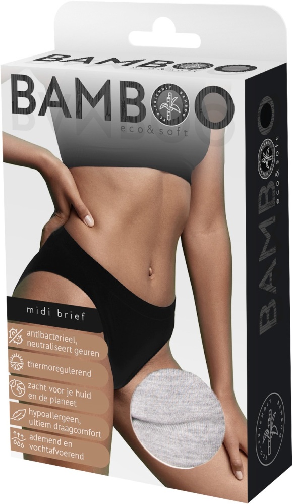 Naproz Bamboo Midi Brief Grijs L