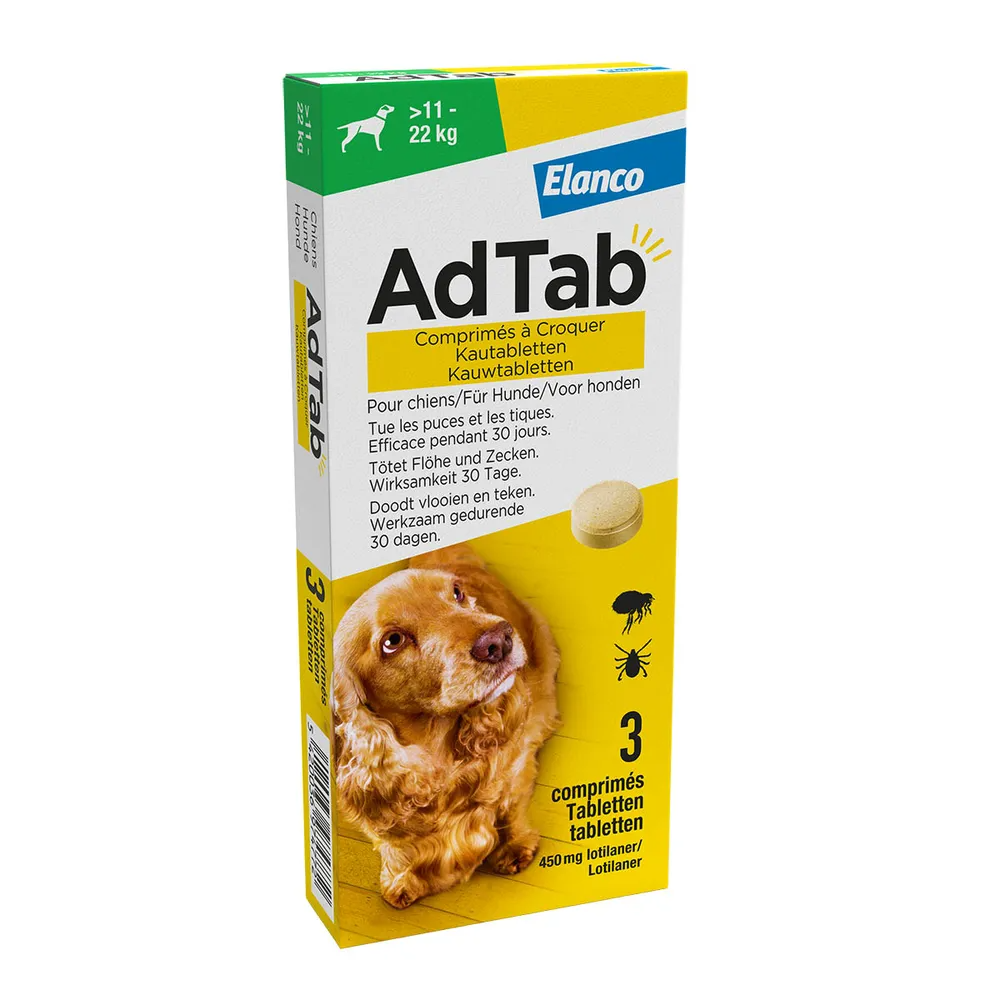 Advantage AdTab Anti Vlo & Teek Kauwtabletten afbeelding