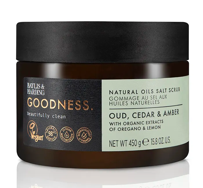 Baylis & Harding Goodness Scrubzout Oud, Cedar & Amber