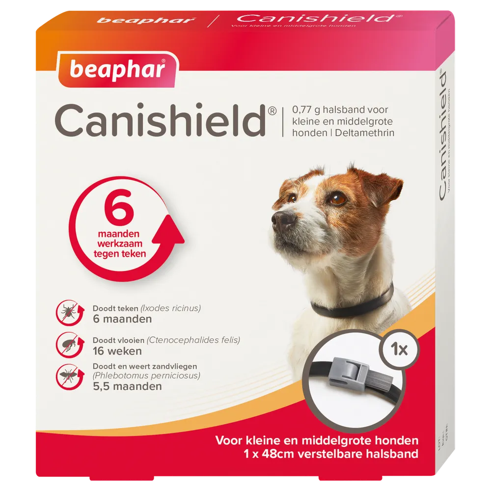 Beaphar Canishield Halsband Kleine en Middelgrote Honden afbeelding