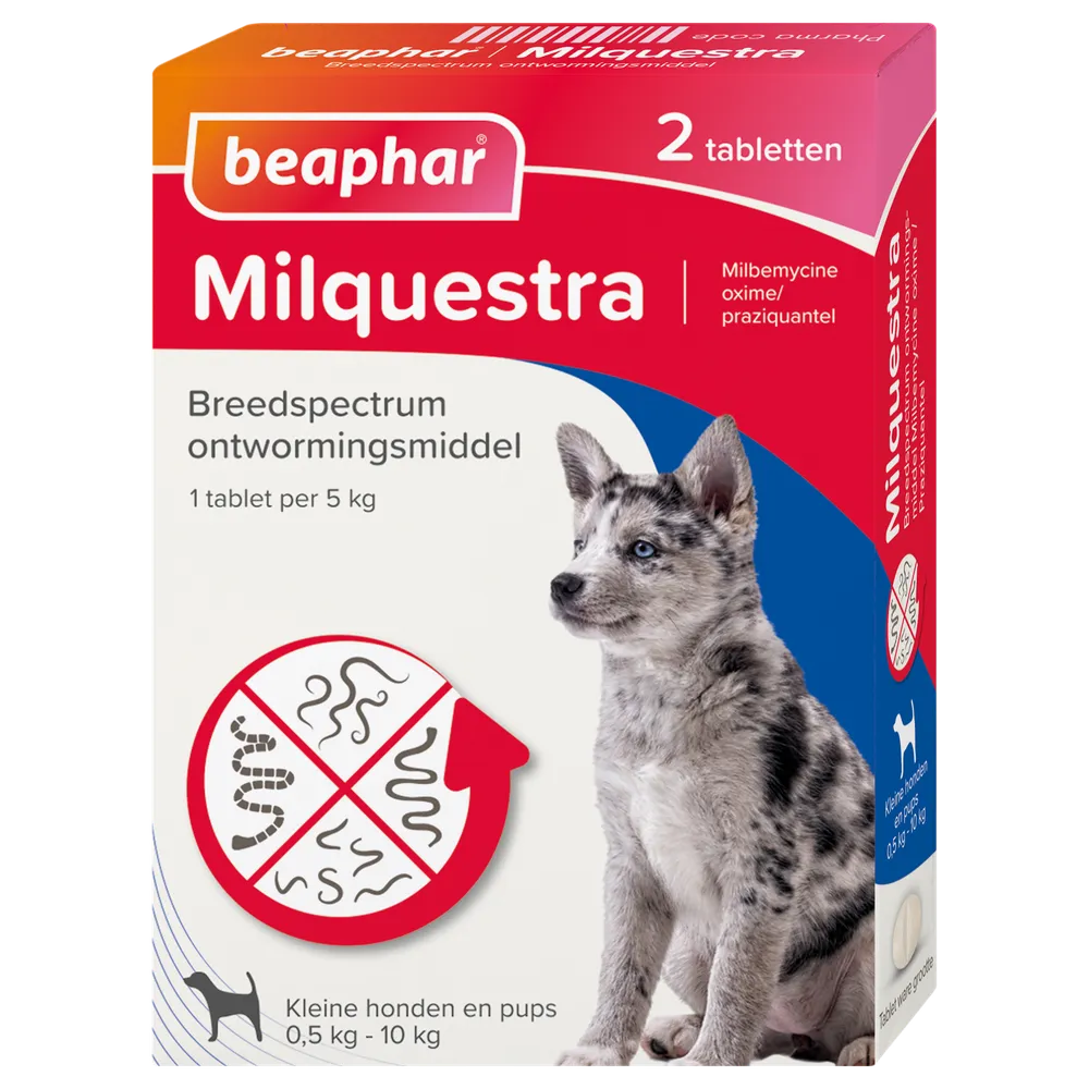 Beaphar Milquestra Ontwormingsmiddel Honden 0.5 - 10KG afbeelding