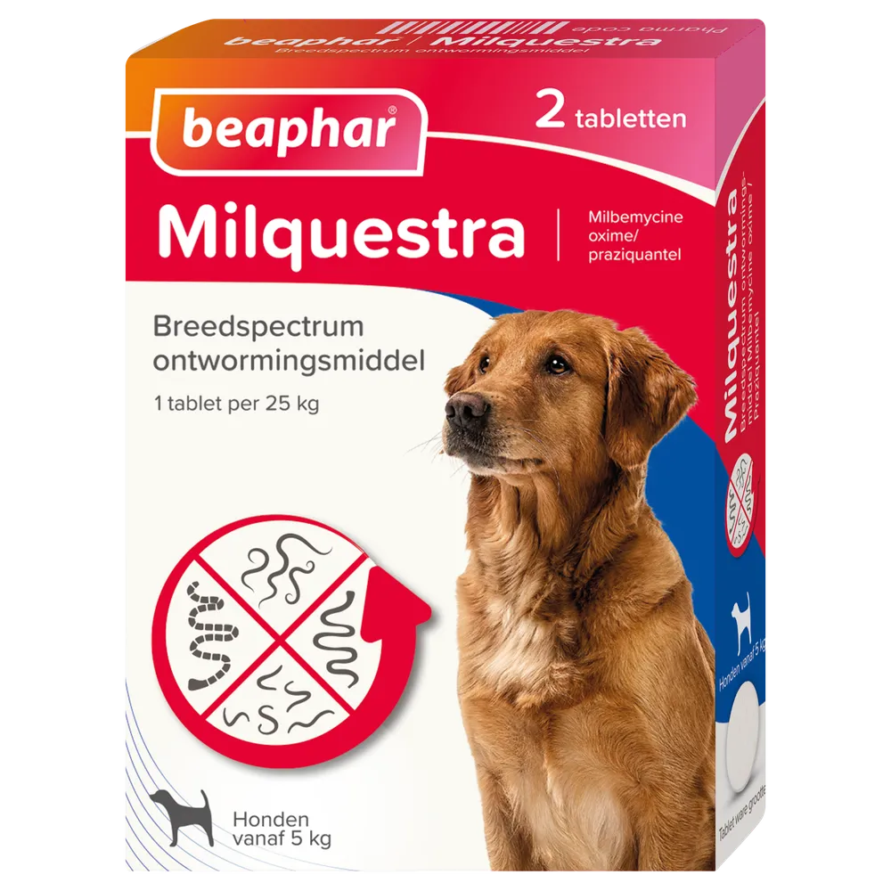 Beaphar Milquestra Ontwormingsmiddel Honden vanaf 5KG afbeelding