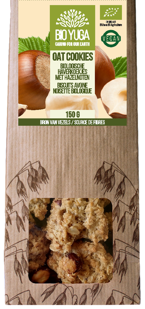 Bio Yuga Haverkoekjes Hazelnoot