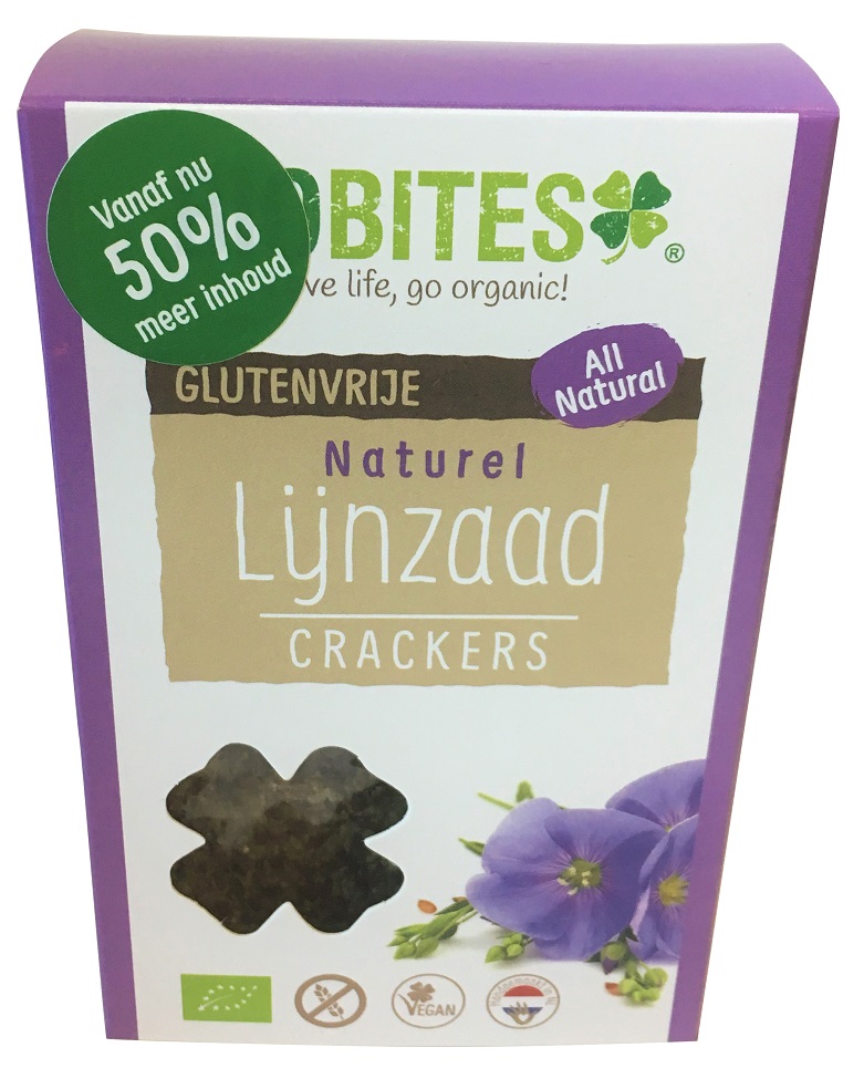 Image of Biobites Lijnzaad Crackers Naturel 