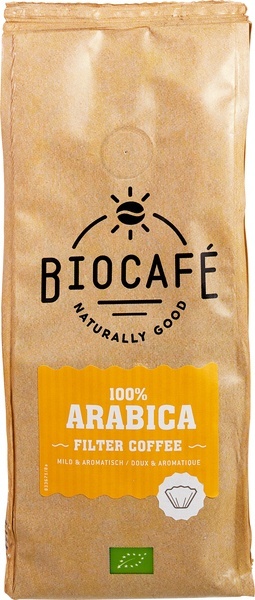 Biocafe Filterkoffie Arabica Bio 250 gr online kopen