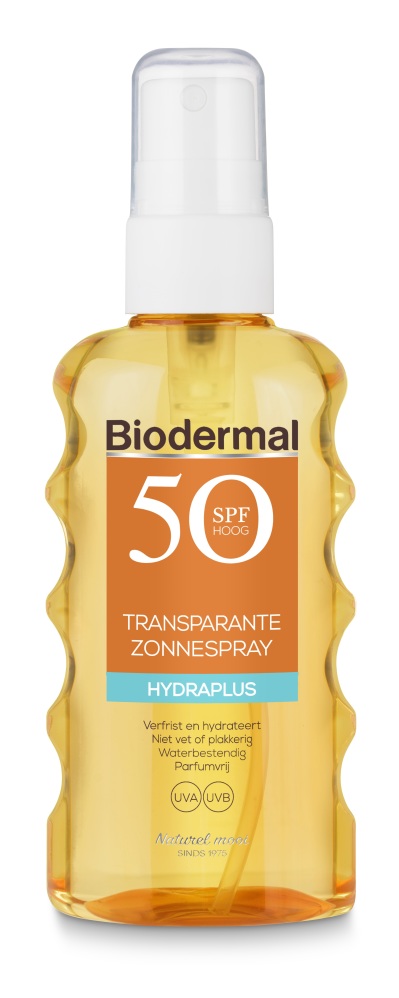 Image of Biodermal Zonnebrand - Hydraplus - Transparante zonnespray - SPF 50 - 175ml 