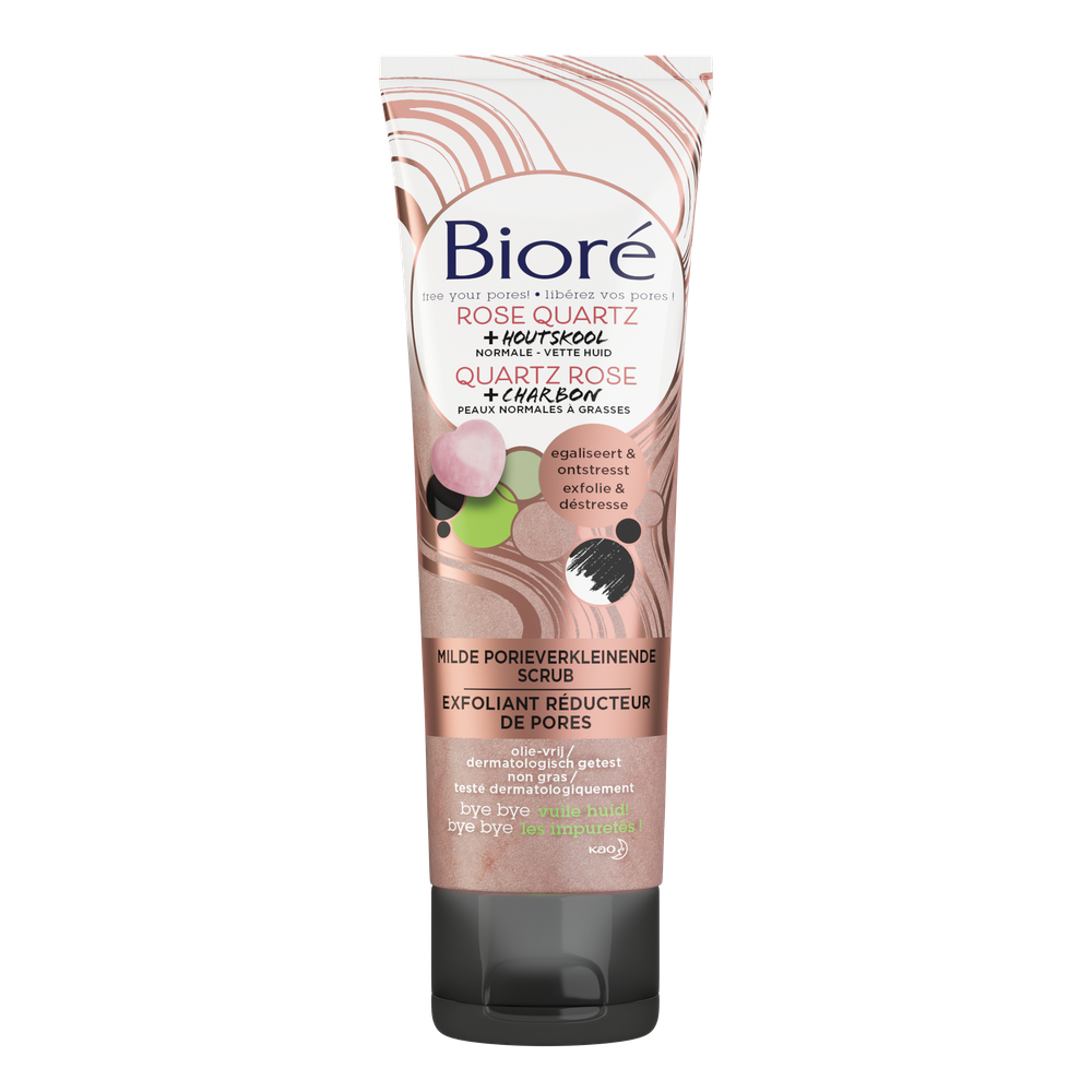 Biore Rose Quartz + Houtskool Scrub