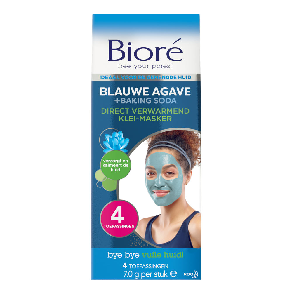 Biore Verwarmend Klei-Masker Blauwe Agave