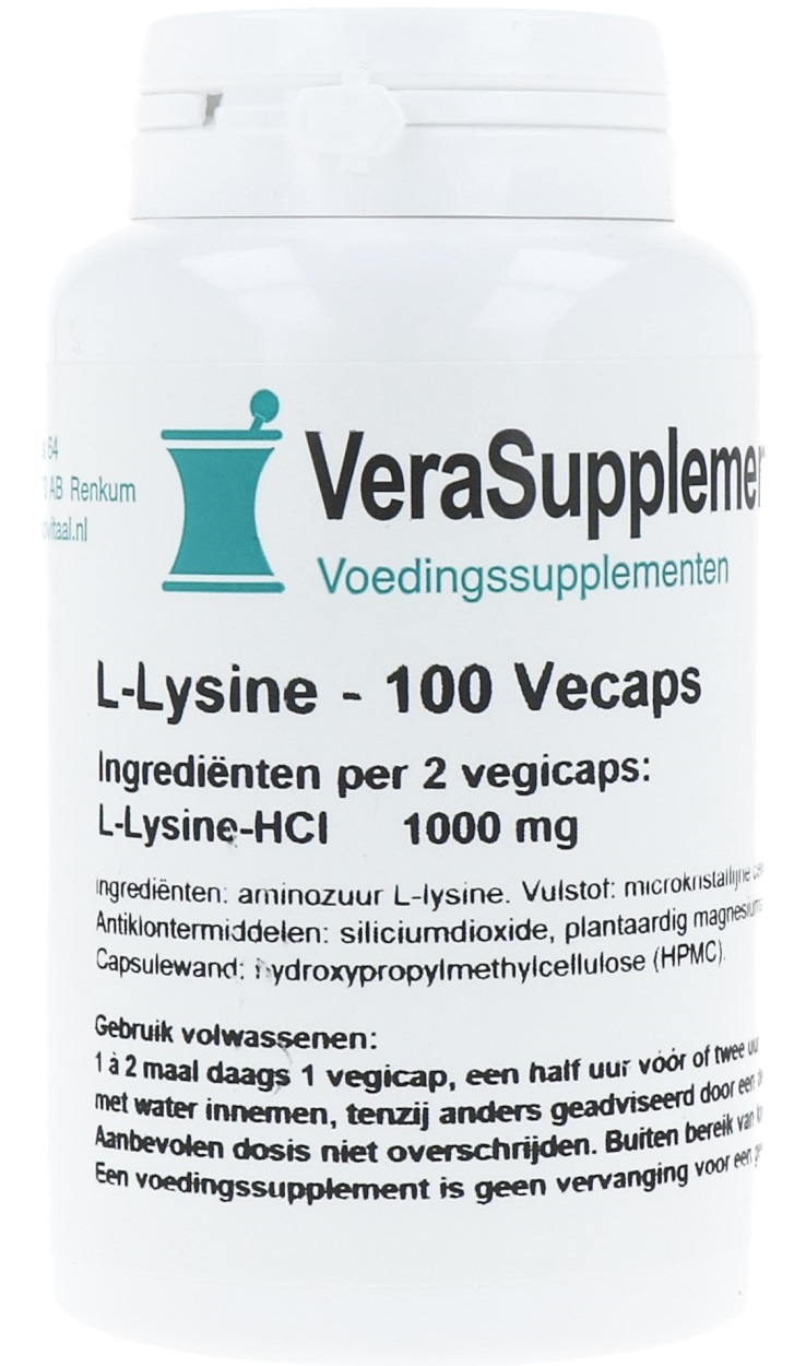 VeraSupplements L-Lysine 500mg Capsules