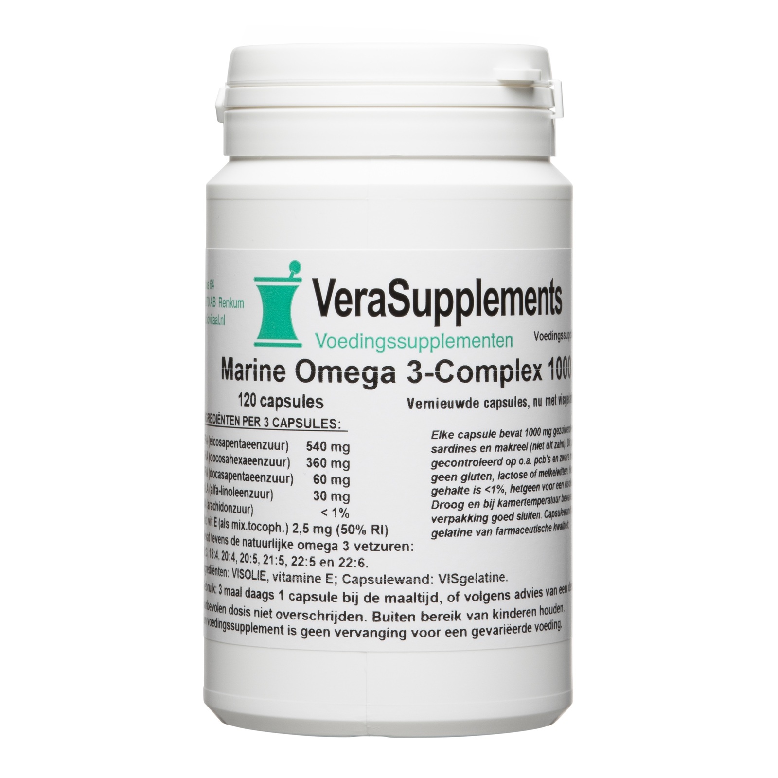 Afbeelding van VeraSupplements Marine Omega 3 Complex 1000 mg Capsules