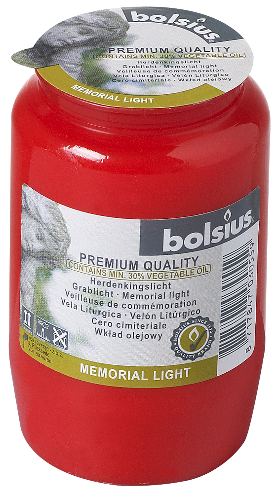 Bolsius Herdenkingslicht nr.3 Rood