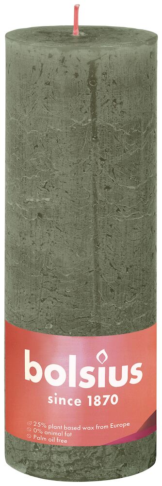 Bolsius Stompkaars Olive 190/68 afbeelding