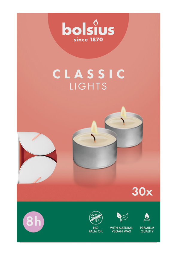 Bolsius Theelicht Classic Lights Wit 8 Uur afbeelding