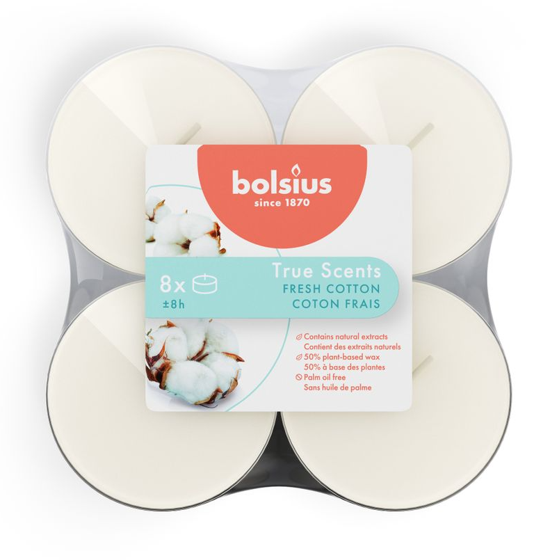 Bolsius True Scents Fresh Cotton Maxi Waxine afbeelding