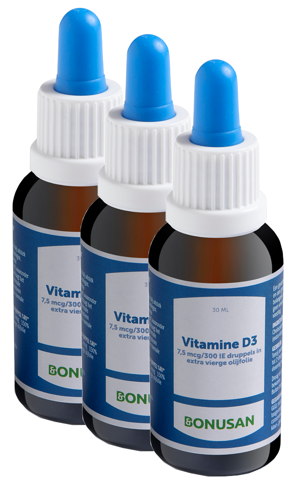 Bonusan Vitamine D3 7.5mcg Druppels Multiverpakking