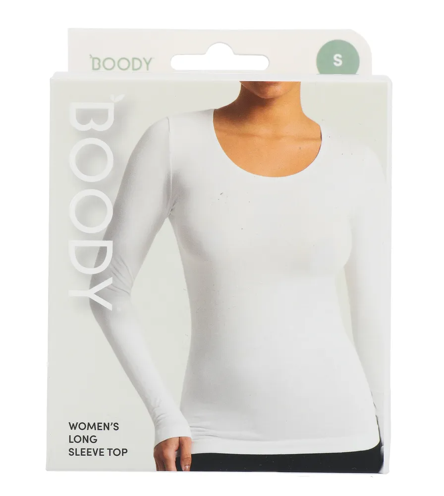 Boody Damestop Lange Mouw Wit S afbeelding