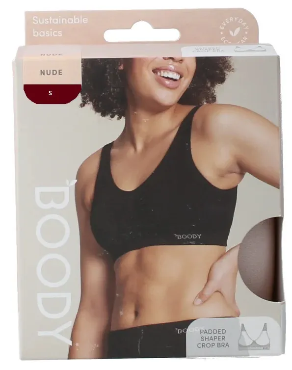 Boody Padded Shaper Crop Bra Nude S afbeelding