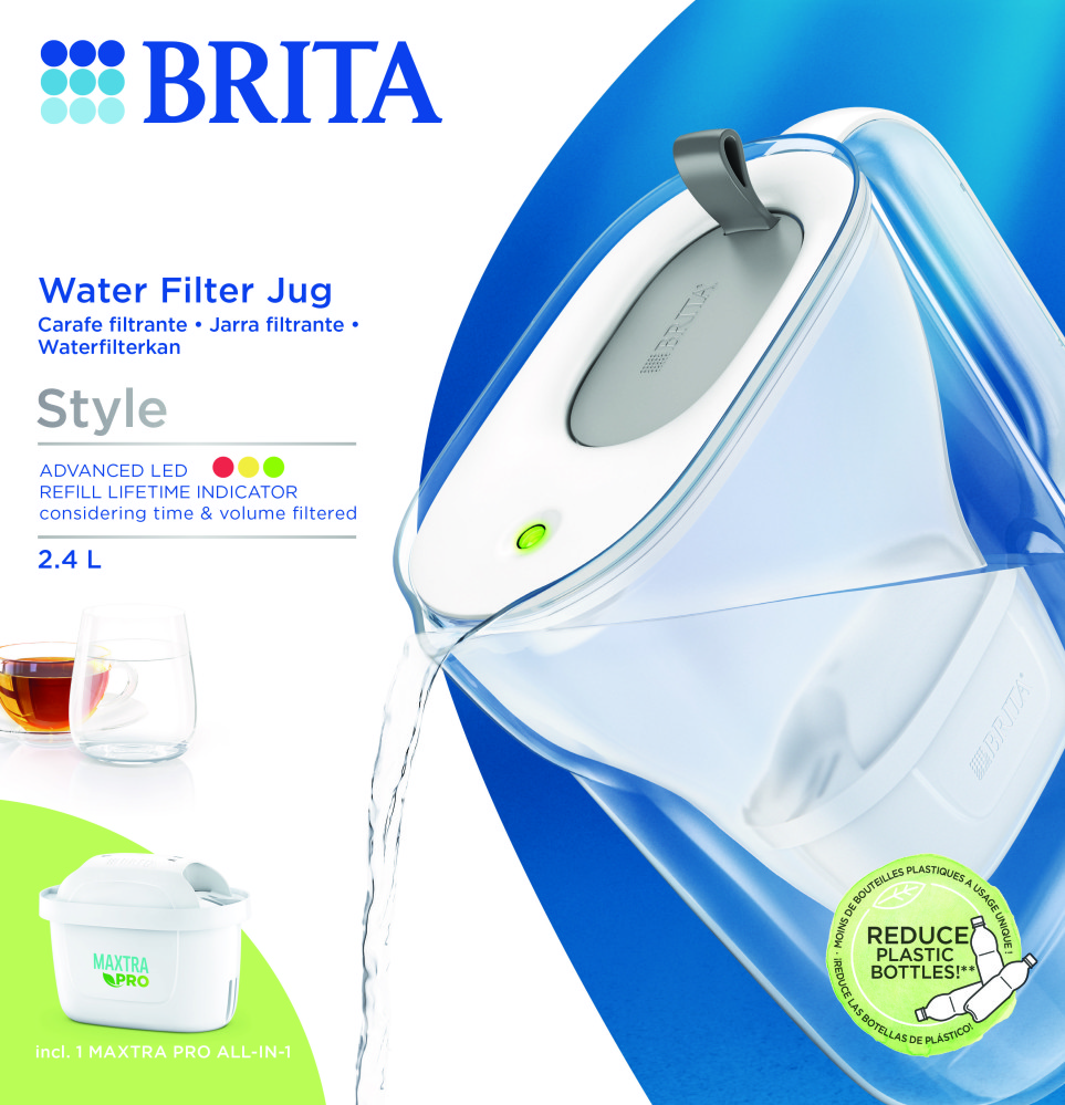 Brita Style Waterfilterkan Grijs + 1 Maxtra Filterpatroon