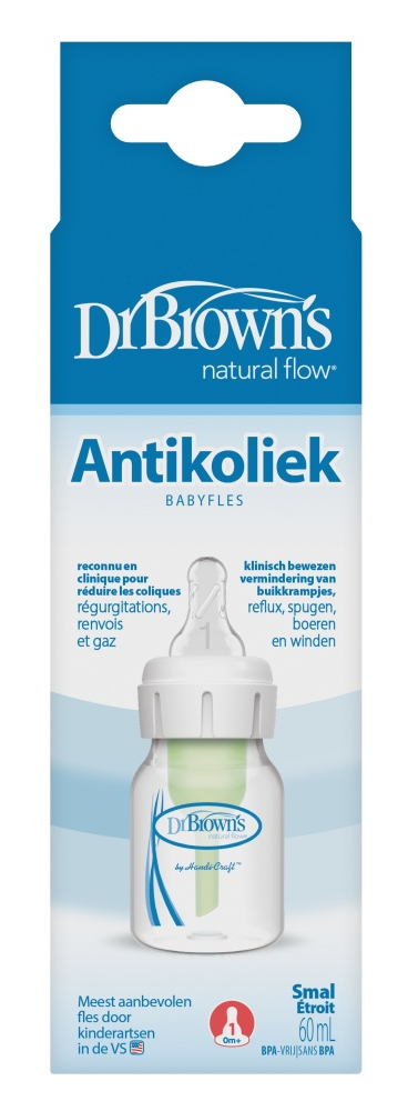 Dr. Brown’s Options+ Anti-colic Bottle | Standaard halsflesje 60 ml