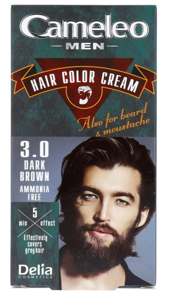 Cameleo Men Hair Color Cream 3.0 Dark Brown afbeelding